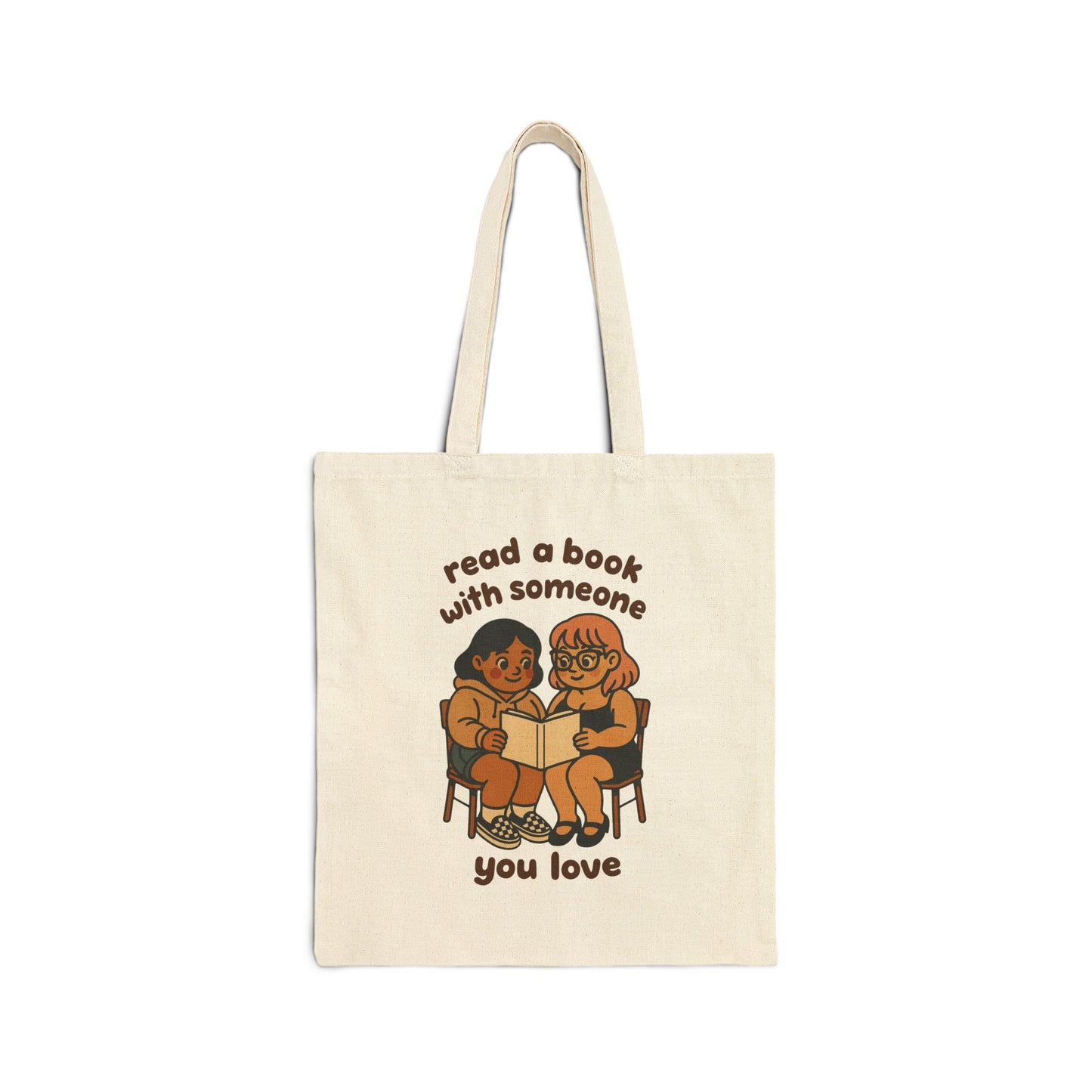 READ A BOOK WITH SOMEONE YOU LOVE TOTE BAG