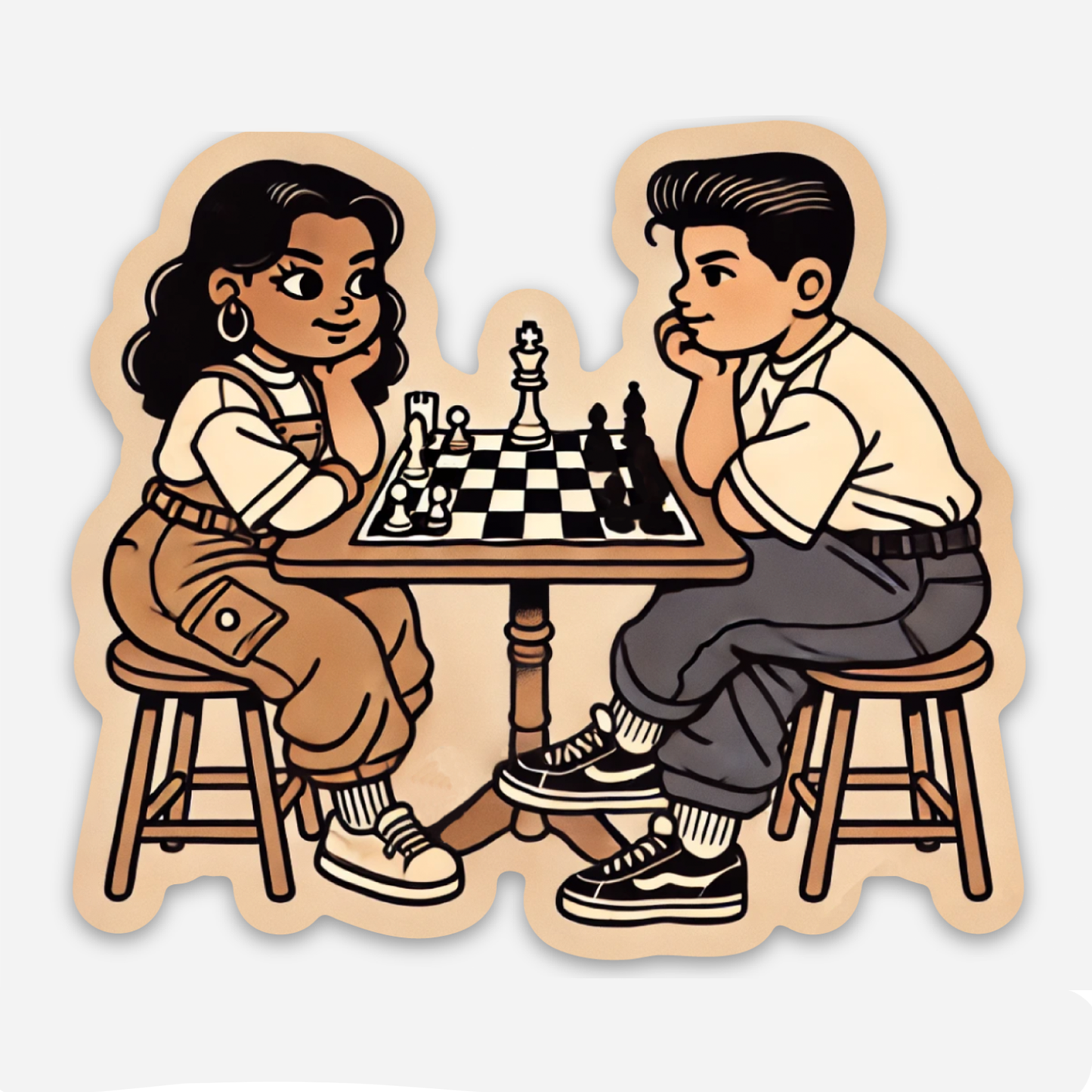 I LOVE CHESS VINYL STICKER