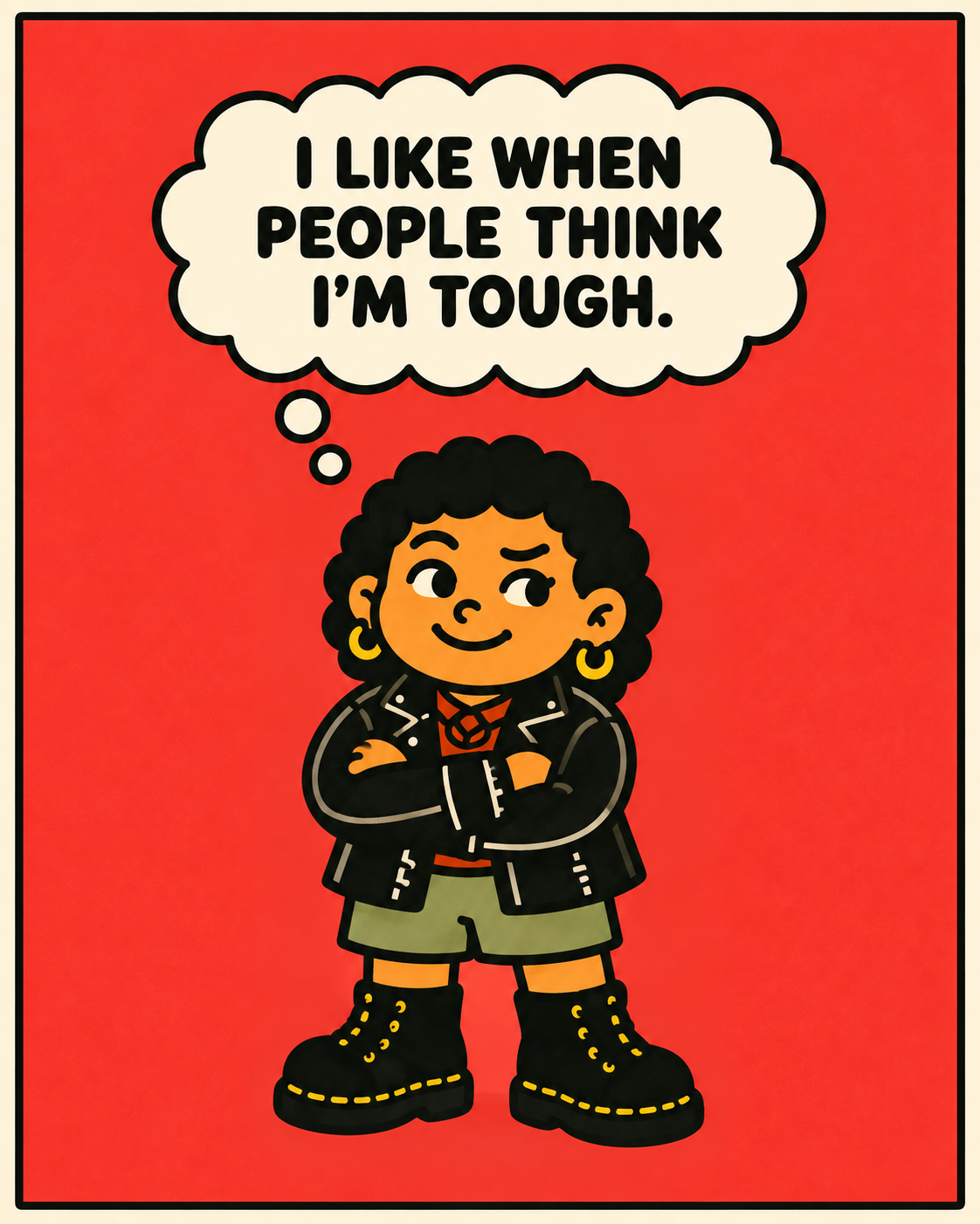 Original artwork — I Like When People Think I’m Tough — T-Shirt